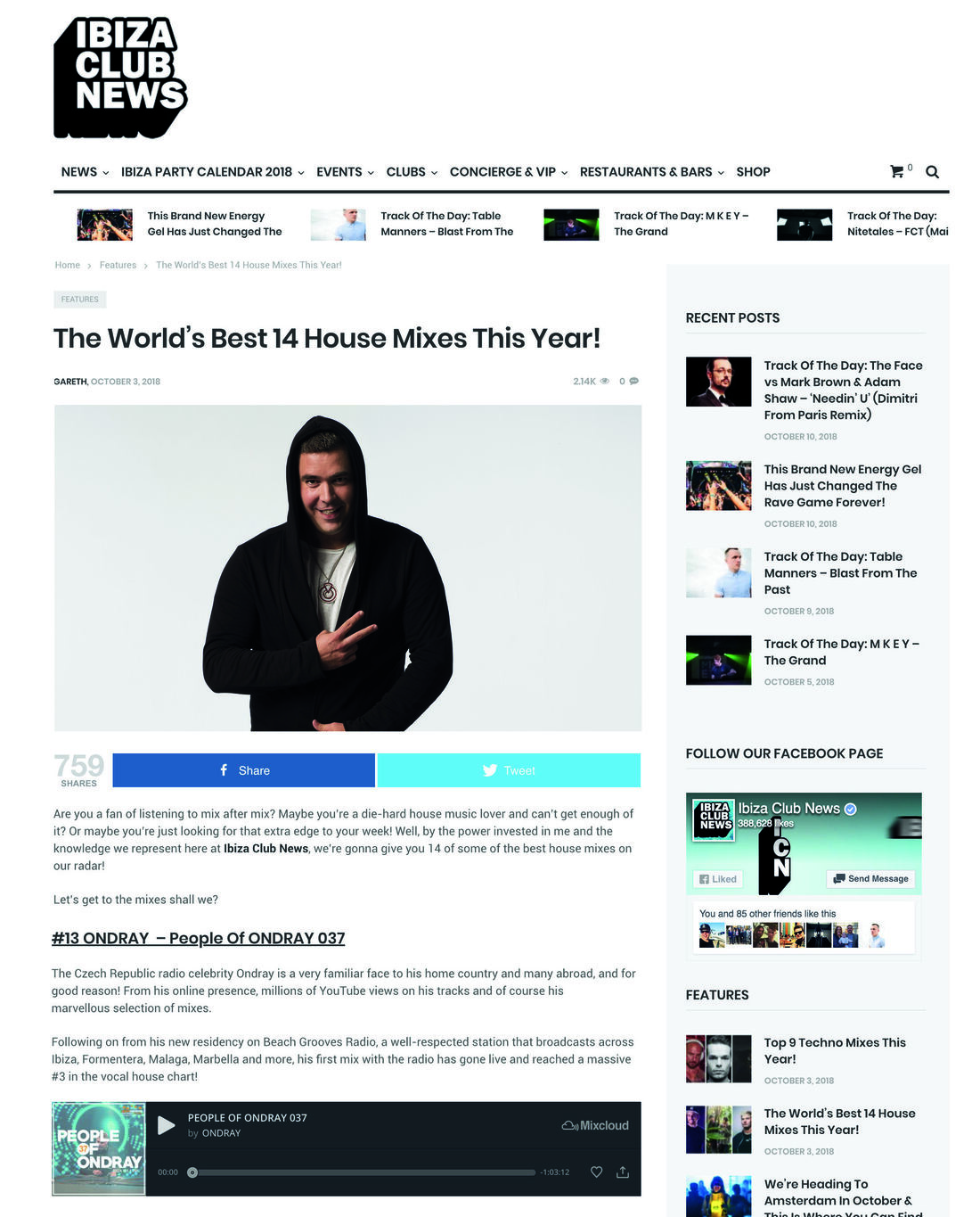 Ibiza Club News - World's Best 14 House Mixes